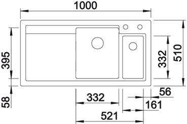 Мойка для кухни Blanco AXON II 6 S вид сверху Мойка для кухни Blanco AXON II 6 S вид сверху