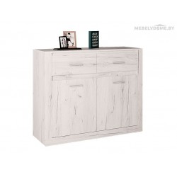 Комод Интерлиния ЛМ-2Д2Ш дуб белый