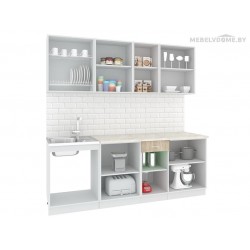 Кухня Кортекс Экстра 2.1 береза / белый