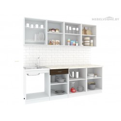 Кухня Кортекс Экстра 2.4 береза / белый Кухня Кортекс Экстра 2.4 береза / белый