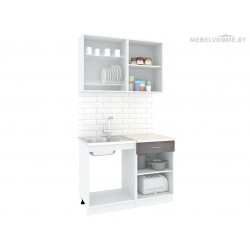 Кухня Кортекс Экстра 1.1 береза / белый Кухня Кортекс Экстра 1.1 береза / белый