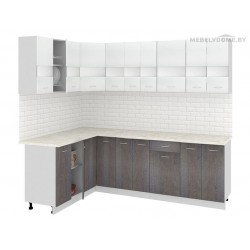 Кухня Кортекс Экстра 1.5x2.4 береза / белый Кухня Кортекс Экстра 1.5x2.4 береза / белый