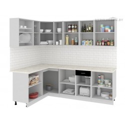 Кухня Кортекс Экстра 1.5x2.4 береза / белый Кухня Кортекс Экстра 1.5x2.4 береза / белый