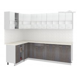 Кухня Кортекс Экстра 1.5x2.6 береза / белый Кухня Кортекс Экстра 1.5x2.6 береза / белый