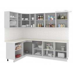 Кухня Кортекс Экстра 1.5x2.6 береза / белый Кухня Кортекс Экстра 1.5x2.6 береза / белый