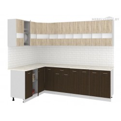 Кухня Кортекс Экстра 1.5x2.6 венге / дуб сонома Кухня Кортекс Экстра 1.5x2.6 венге / дуб сонома