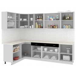 Кухня Кортекс Экстра 1.5x2.8 береза / белый