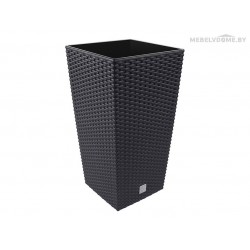 Горшок Rato square 400 Prosperplast, графит