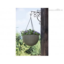 Горшок Rattan Style Hanging Keter, капучино