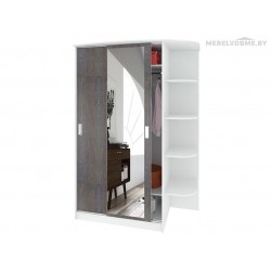 Шкаф Кортекс ШК-04-01 береза / белый правый