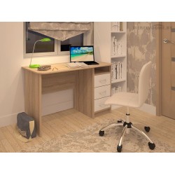 Стол Интерлиния СК-01 дуб сонома / белый