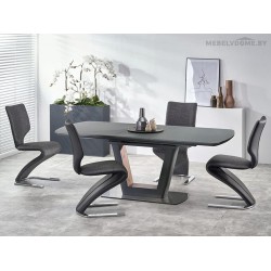 Стол Halmar Bilotti темно-серый раскладной