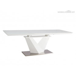 Стол обеденный Signal Alaras III белый 160 раскладной Стол обеденный Signal Alaras III белый 160 раскладной