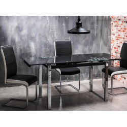 Стол обеденный Signal GD-017 черный раскладной