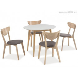 Стол обеденный Signal Larson белый / беленый дуб 90 Стол обеденный Signal Larson белый / беленый дуб 90