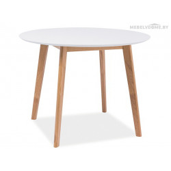 Стол обеденный Signal Mosso II белый / дуб 100 Стол обеденный Signal Mosso II белый / дуб 100