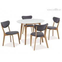 Стол обеденный Signal Mosso II белый / дуб 100 Стол обеденный Signal Mosso II белый / дуб 100