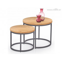 Стол журнальный Halmar Oreo комплект дуб золотой