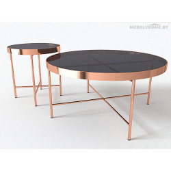 Стол журнальный Signal Gina B черный / медь