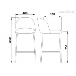 Стул Sedia Icon black светло-серый