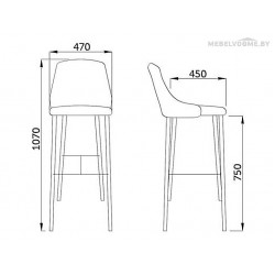 Стул Sedia Megan 2 velvet серый