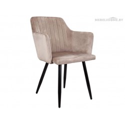 Стул Sedia Brit velvet бежевый / черный