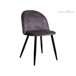 Стул Sedia Honnor velvet серый / черный