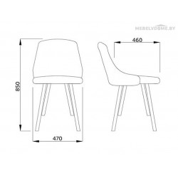 Стул Sedia Lara светло-серый / дуб