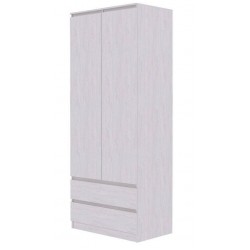 Шкаф двухстворчатый SV-мебель (МС Бриз 1 К) комбинированный, ясень анкор светлый