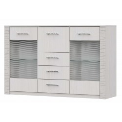 Комод - витрина SV-мебель (МС Гамма 20 Серия 4) , Ясень анкор светлый / Сандал светлый Комод - витрина SV-мебель (МС Гамма 20 Серия 4) , Ясень анкор светлый / Сандал светлый