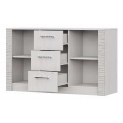 Комод SV-мебель (МС Гамма 20 Серия 4) (3 ящика двухстворчатый) , Ясень анкор светлый / Сандал светлый