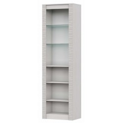 Пенал SV-мебель (МС Гамма 20 Серия 4) со стеклом , Ясень анкор светлый / Сандал светлый